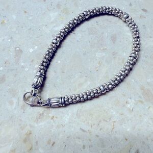 LAGOS Sterling Silver 7mm Caviar Rope Bracelet (Size 7 1/2) gently used